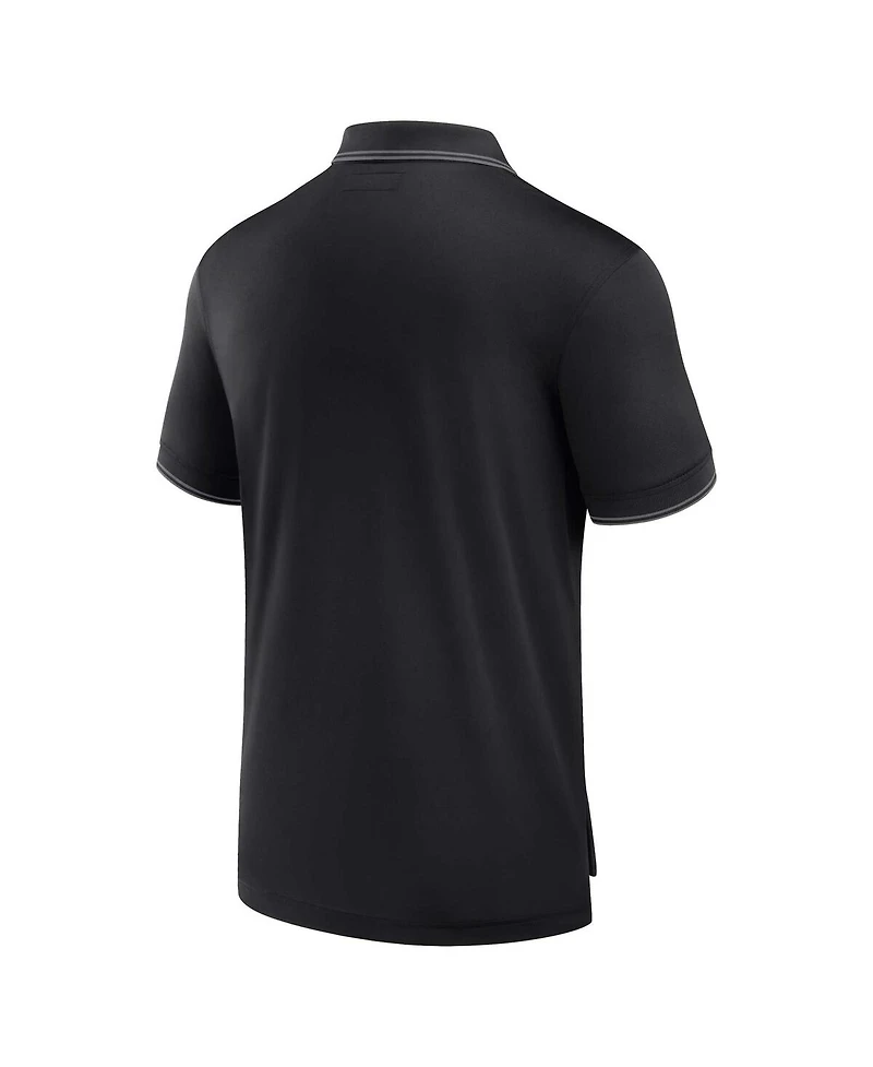 Fanatics Men's Black Philadelphia 76ers Front Office Pique Polo Shirt