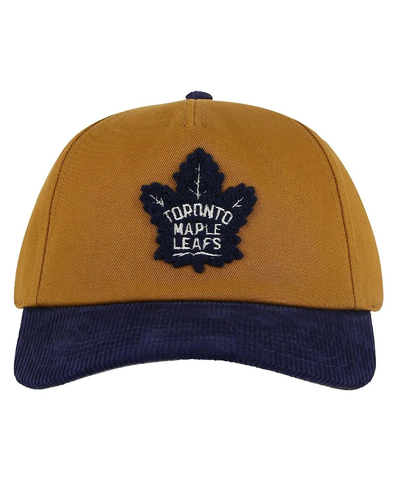 American Needle Men's Tan/Blue Toronto Maple Leaf's Burnett Adjustable Hat