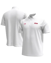 Under Armour Men's White Maryland Terrapins Playoff Chest Stripe Performance Polo Shirt
