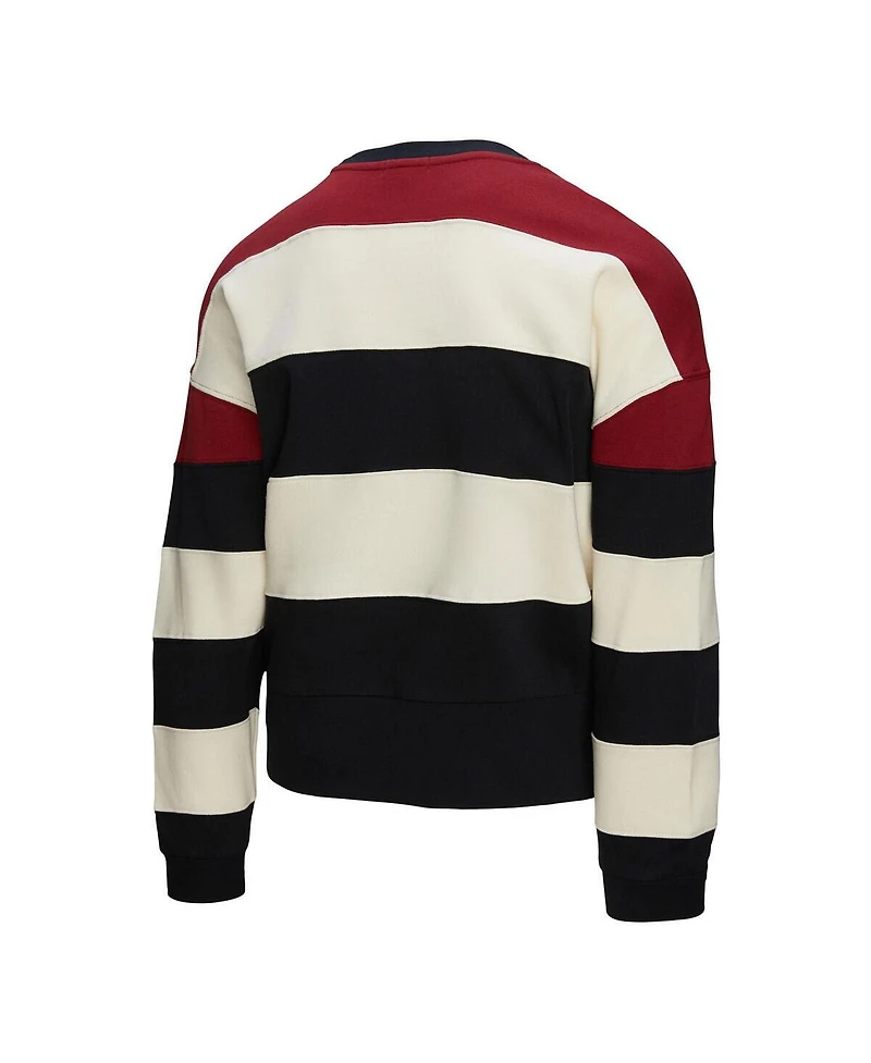 Mitchell & Ness Women's Burgundy/Black Philadelphia Phillies Cooperstown Collection Blocked Fleece Pullover Sweatshirt