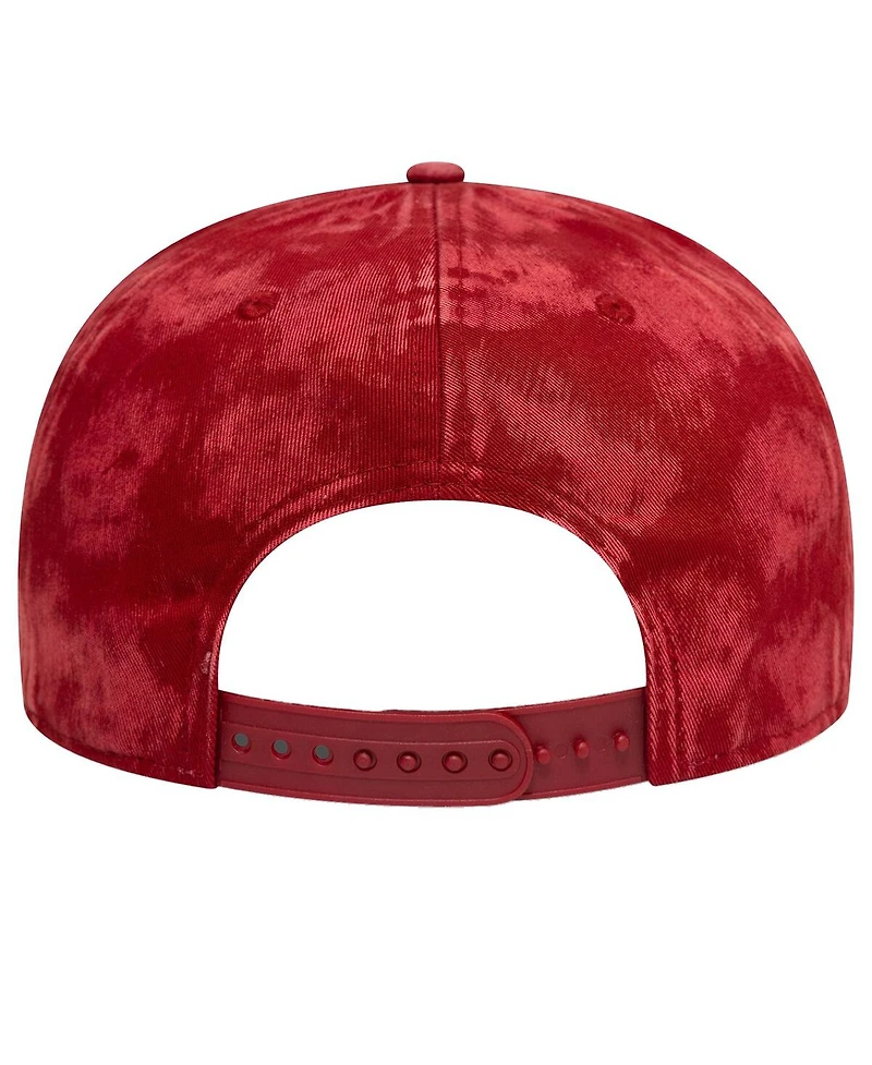 New Era Men's Red As Roma Tie-Dye 9FIFTY Snapback Hat