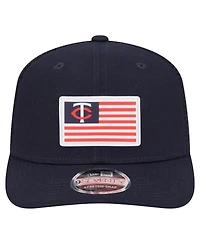 New Era Men's Navy Minnesota Twins Flag 9SEVENTY Stretch-Snap Hat