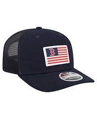 New Era Men's Navy Boston Red Sox Flag 9SEVENTY Stretch-Snap Hat