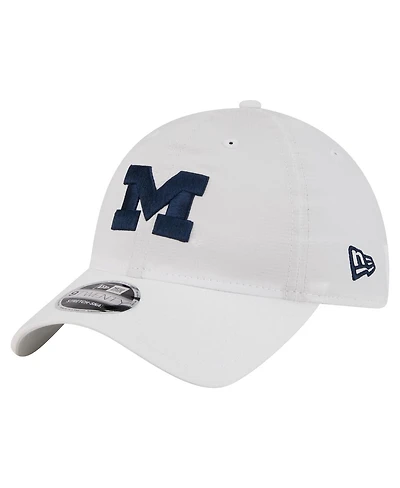 New Era Men's White Michigan Wolverines Active Ripstop 9TWENTY Adjustable Hat