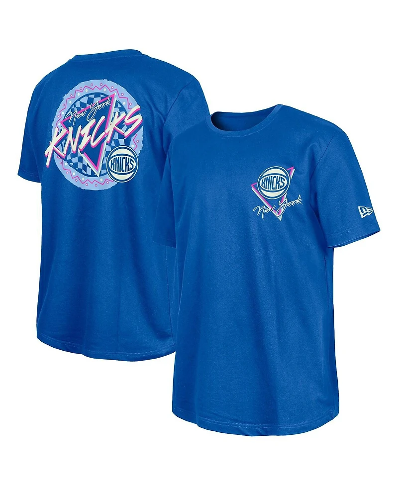 New Era Men's Blue York Knicks Glow-in-the-Dark T-Shirt
