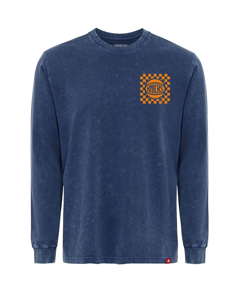 Sportiqe Men's Blue New York Knicks Bono Long Sleeve T-Shirt