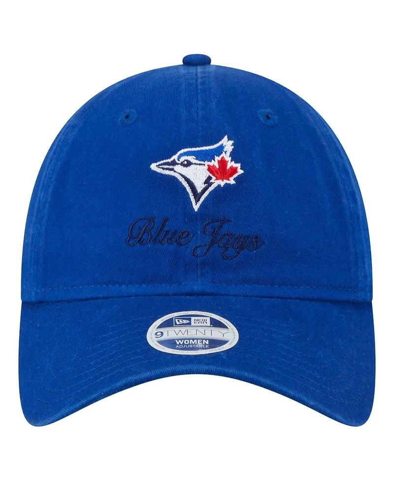 New Era Women's Royal Toronto Blue Jays Preppy Team 9TWENTY Adjustable Hat