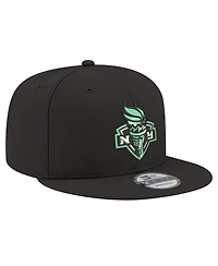 New Era Men's and Women's Black New York Liberty Logo 9FIFTY Snapback Hat