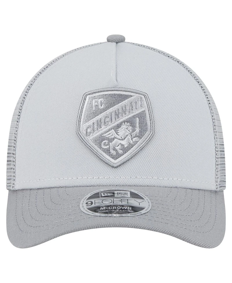 New Era Men's Gray Fc Cincinnati Color Pack 9FORTY M-Crown A-Frame Adjustable Trucker Hat