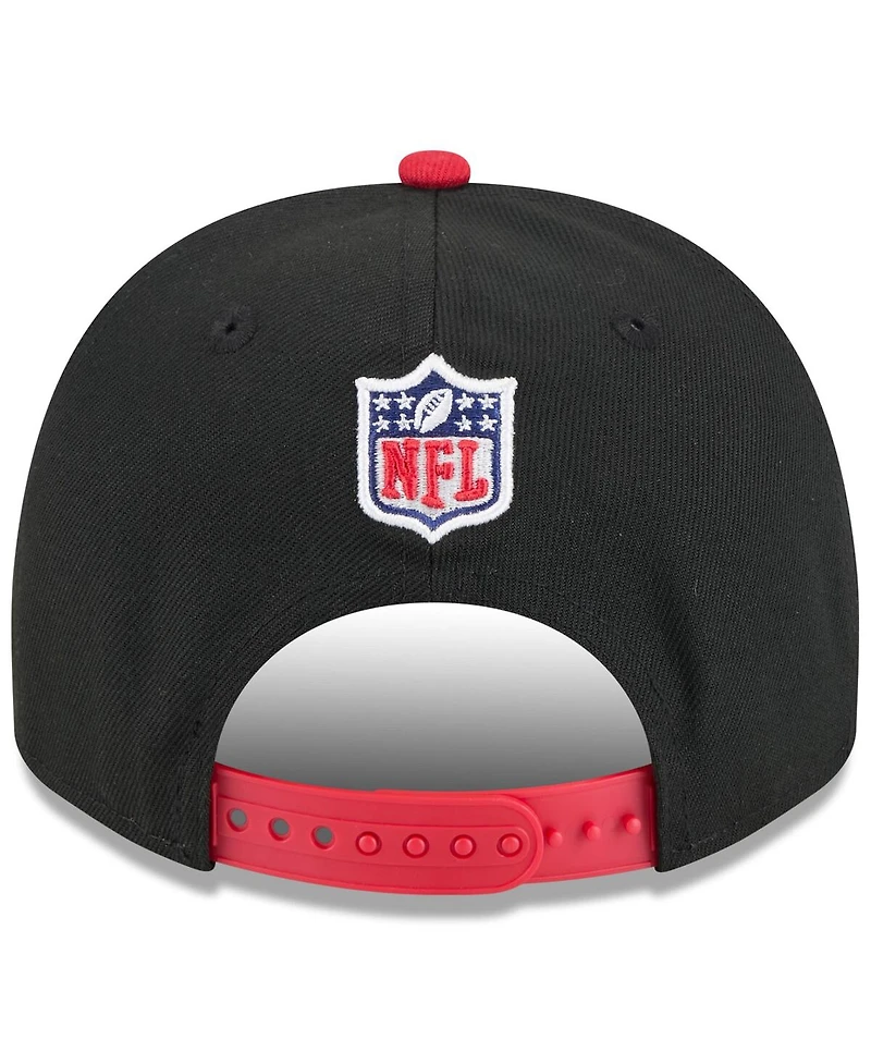 New Era Big Boys and Girls Black/Scarlet San Francisco 49ers 2025 Nfl Draft A-Frame 9FIFTY Snapback Hat