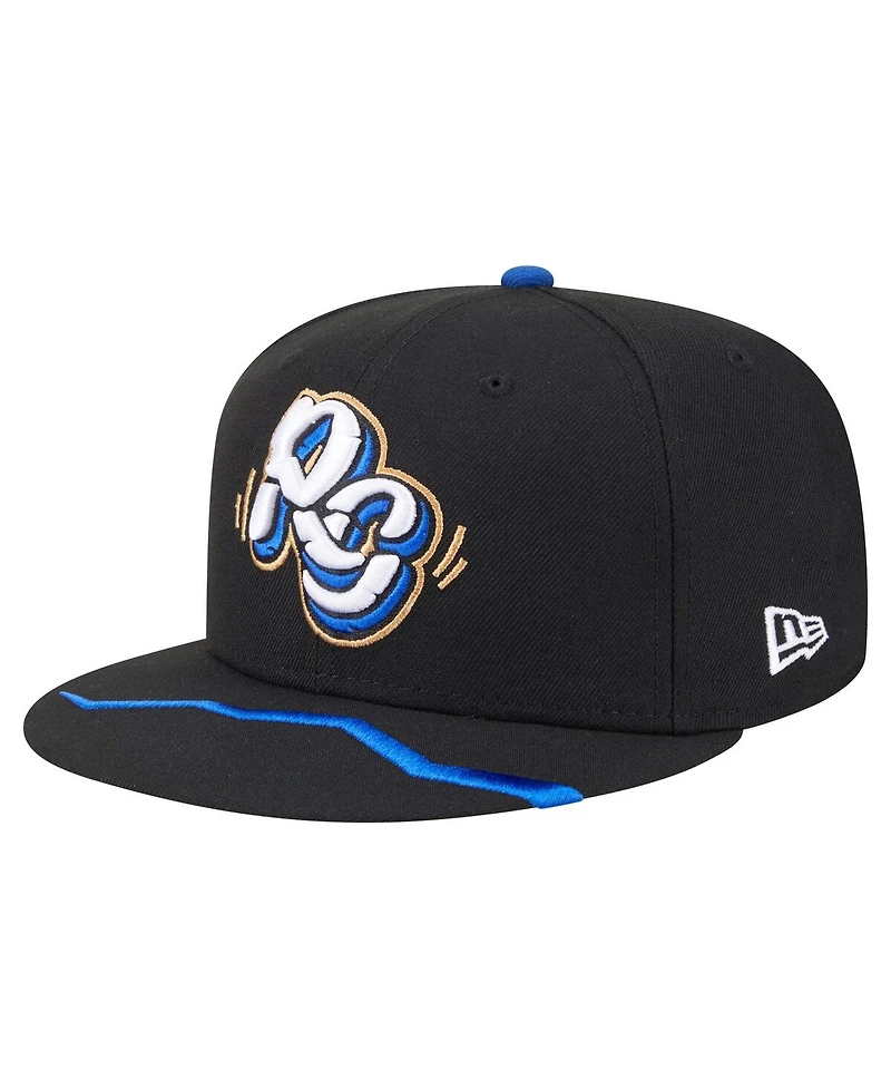 New Era Men's Black Rancho Cucamonga Quakes Authentic Collection 59FIFTY Fitted Hat
