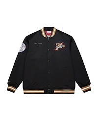 Mitchell & Ness Men's Allen Iverson Black Philadelphia 76ers Nba Legends Full-Snap Satin Jacket
