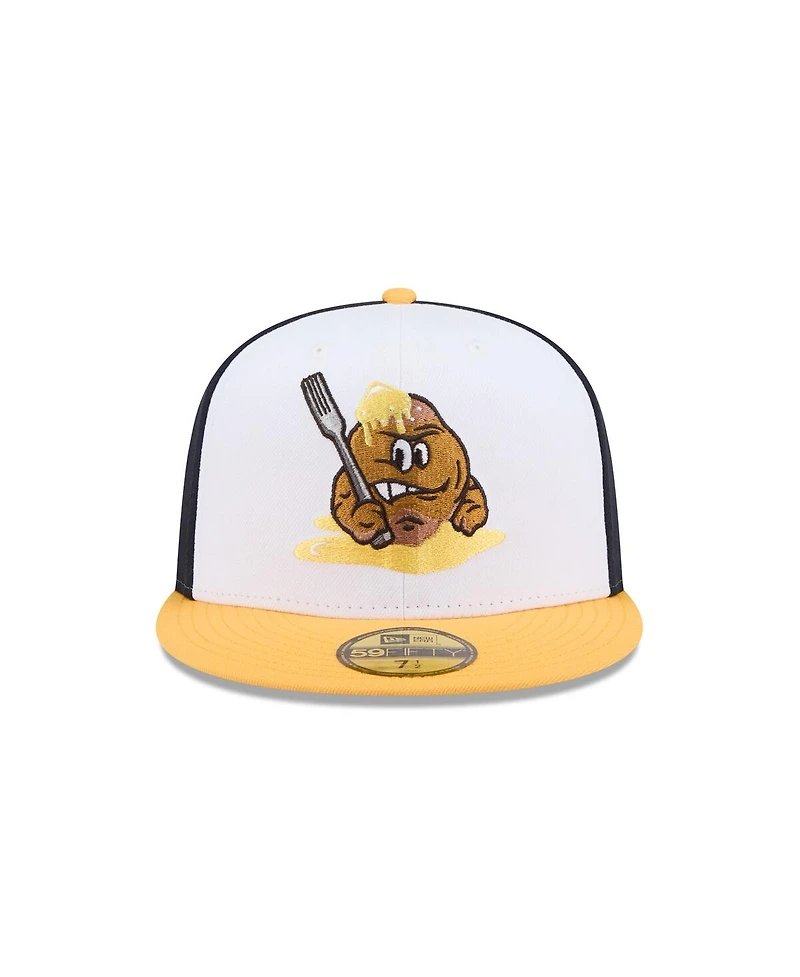 New Era Men's White Syracuse Mets Theme Nights 59FIFTY Fitted Hat