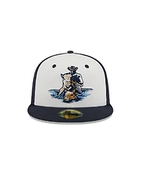 New Era Men's Off White Delmarva Shorebirds Theme Nights 59FIFTY Fitted Hat