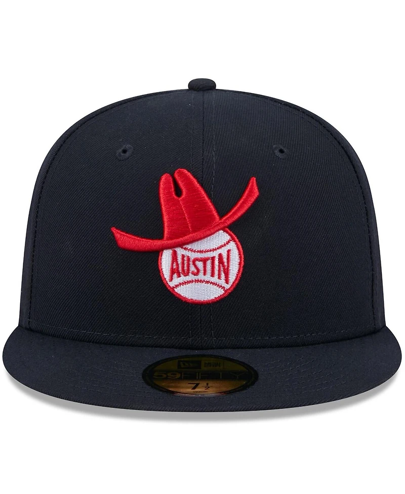 New Era Men's Navy Round Rock Express Theme Nights 59FIFTY Fitted Hat