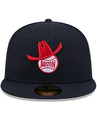 New Era Men's Navy Round Rock Express Theme Nights 59FIFTY Fitted Hat