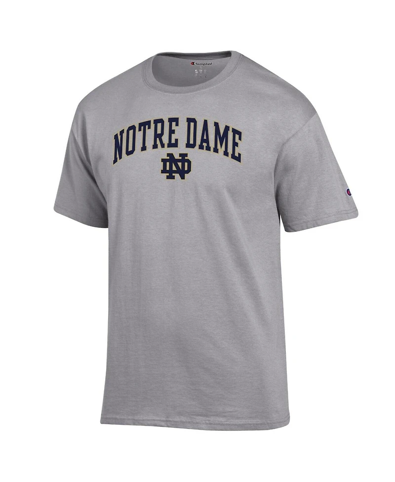Champion Men's Heather Gray Notre Dame Fighting Irish Arch Over Logo T-Shirt
