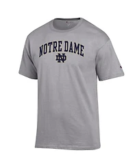 Champion Men's Heather Gray Notre Dame Fighting Irish Arch Over Logo T-Shirt
