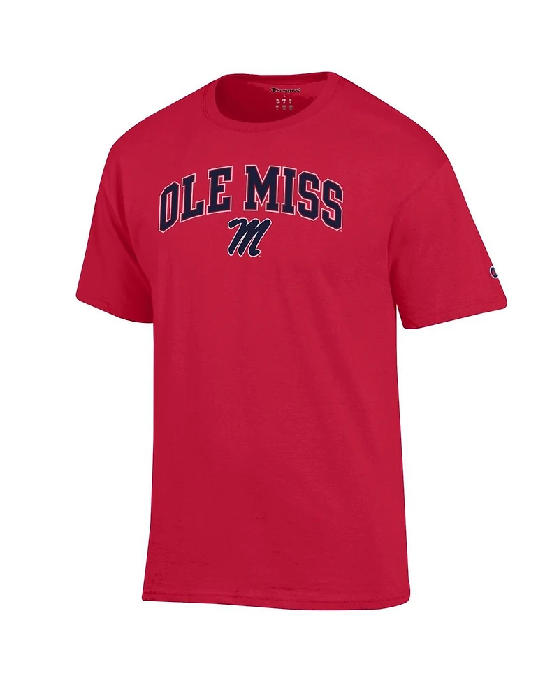 Champion Men's Red Ole Miss Rebels Arch Over Logo T-Shirt