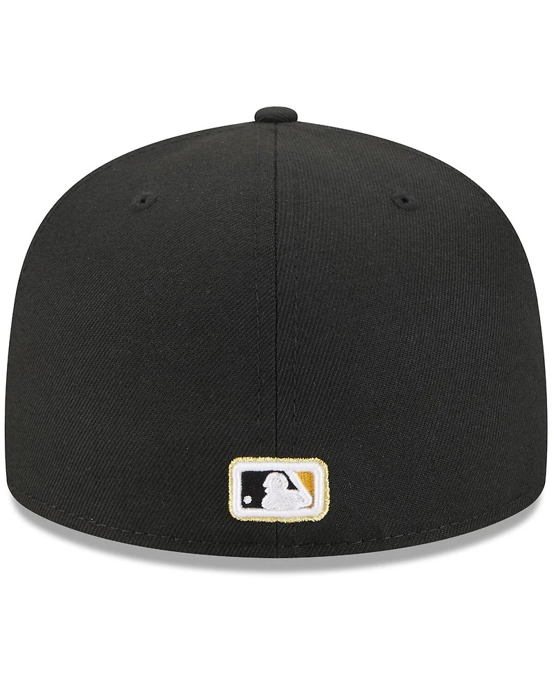 New Era Men's Black Pittsburgh Pirates 2025 59FIFTY Day Fitted with Pins Hat