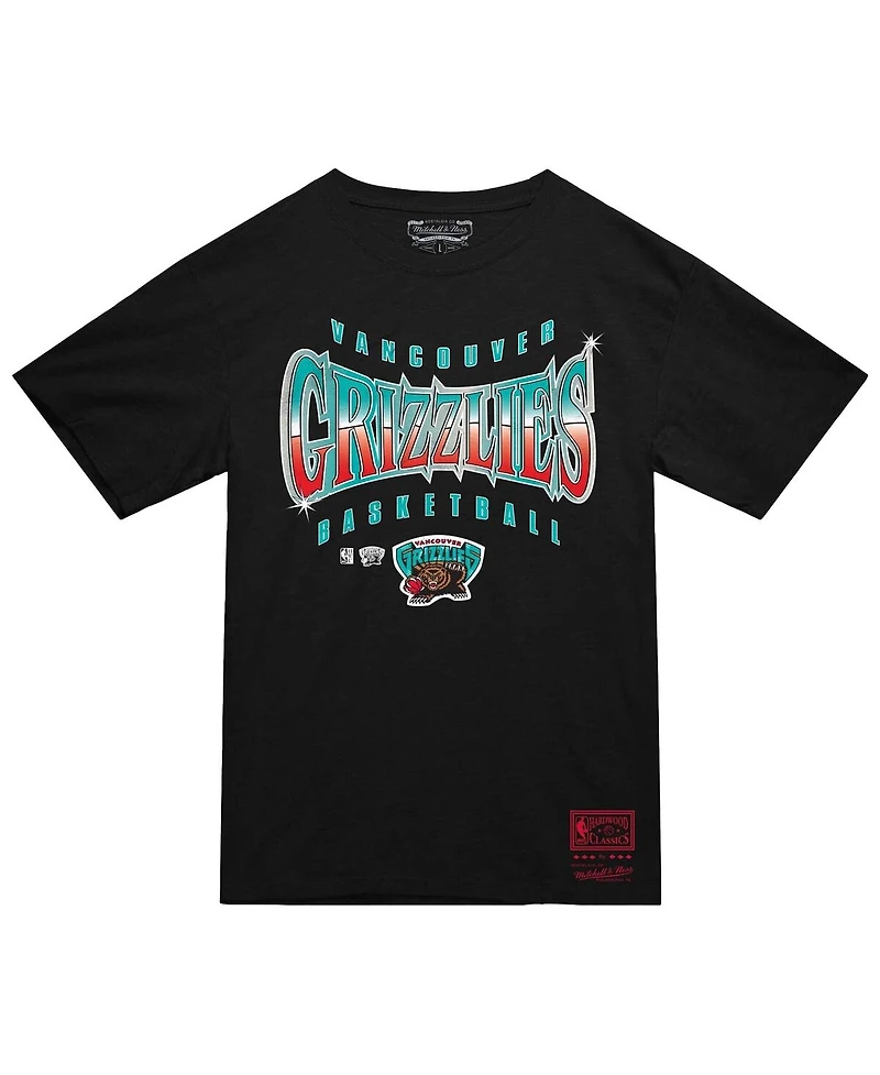Mitchell & Ness Men's Black Vancouver Grizzlies Worldwide Collection Glow Up T-Shirt