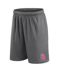 Fanatics Men's Gray St. Louis Cardinals Primary Logo Shorts