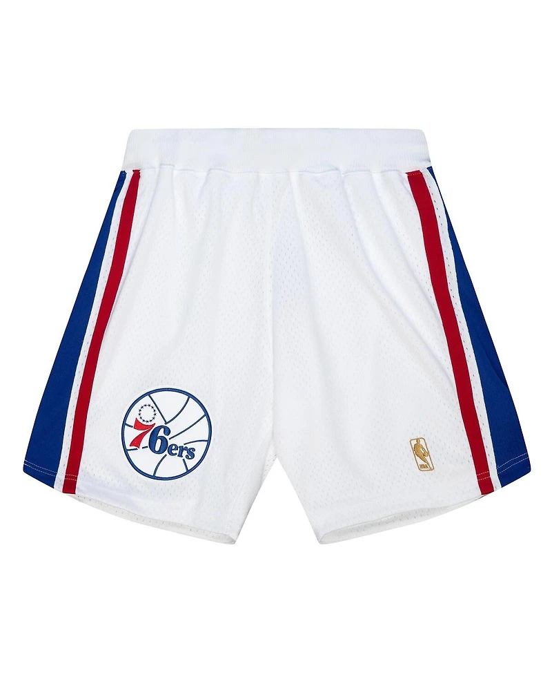 Mitchell & Ness Men's White Philadelphia 76ers 1996-97 Hardwood Classics Authentic Home Shorts