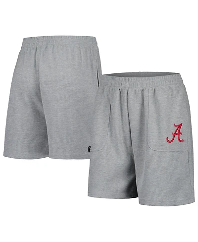 Hype and Vice Women's Heather Gray Alabama Crimson Tide Pocket Hit Grand Slam Waffle Shorts