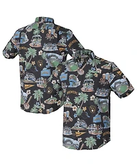 Reyn Spooner Men's Black Milwaukee Brewers Scenic Tri-Blend Button-Down Shirt