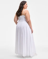 On 34th Trendy Plus Square-Neck Maxi Dress, Exclusively at Macy's