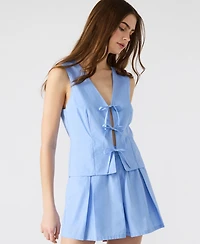 Steve Madden Women's Aliza Sleeveless Tie-Front Top