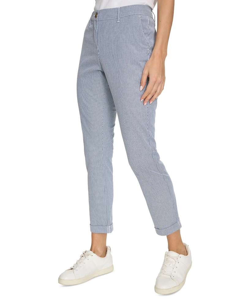 Nautica Jeans Women's Montauk Chino Mid-Rise Straight-Leg Pants