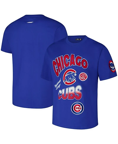 Pro Standard Men's Royal Chicago Cubs Turn It Up Dropped Shoulder T-Shirt
