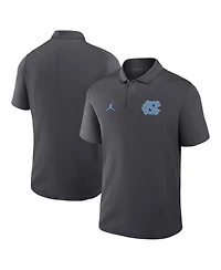 Jordan Men's Anthracite North Carolina Tar Heels Primetime Victory Primary Logo Performance Polo Shirt