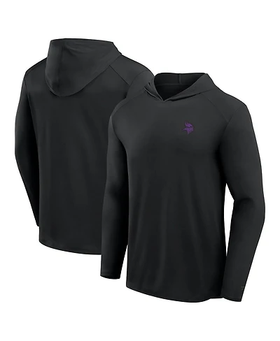 Fanatics Men's Gray Minnesota Vikings Front Office Power Mono Long Sleeve Hoodie T-Shirt