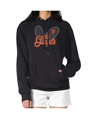 G-iii 4Her by Carl Banks Women's Black San Francisco Giants Leopard Heart Pullover Hoodie