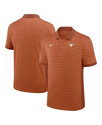 Nike Men's Texas Orange Longhorns 2025 Early Season Coaches Sideline Victory Stripe Performance Polo Shirt