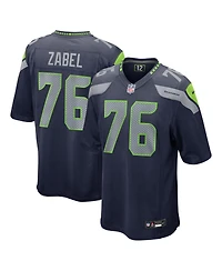 Nike Men's Grey Zabel College Navy Seattle Seahawks 2025 Nfl Draft First Round Pick Game Jersey