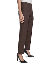 Calvin Klein Petite Mid Rise Straight-Leg Ankle Pants