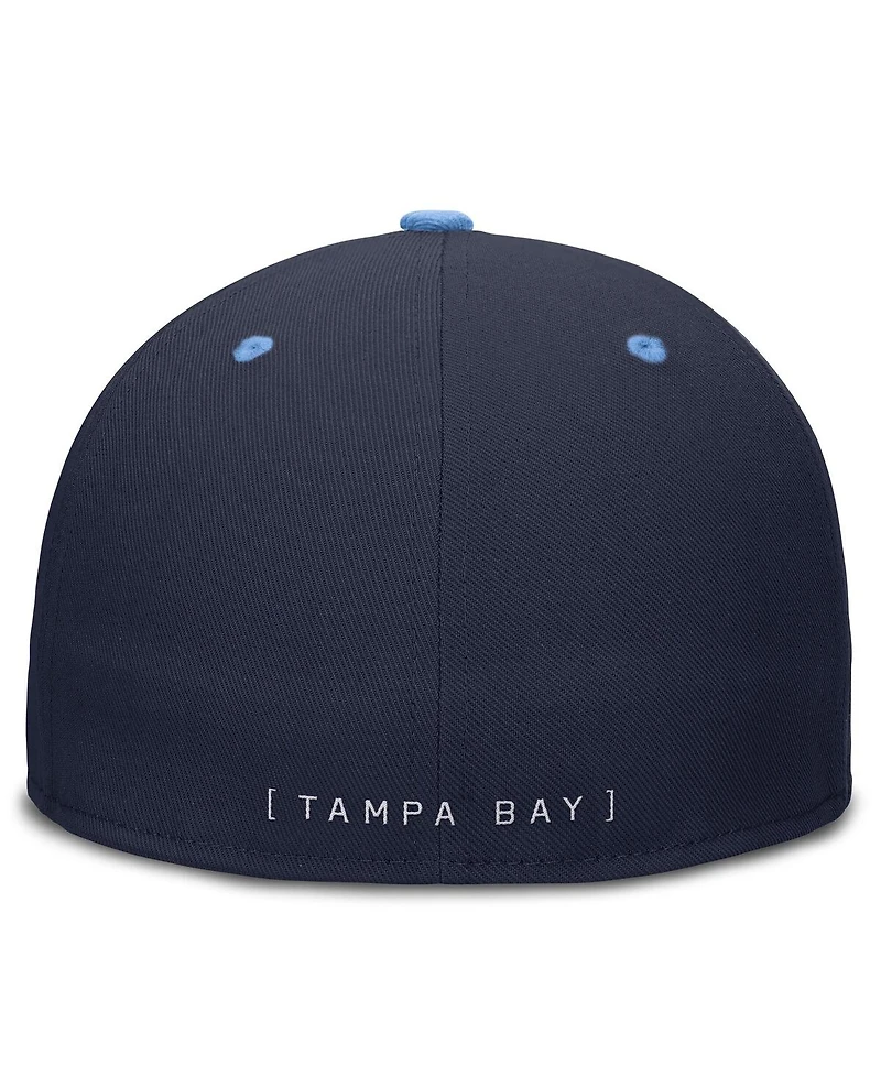 Nike Men's Navy/Light Blue Tampa Bay Rays True Primetime Two-Tone Performance Fitted Hat