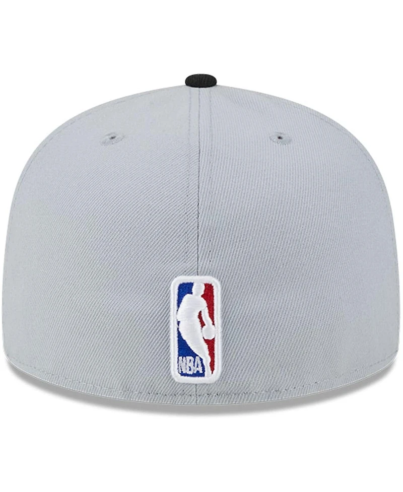 New Era Men's Gray/Black Utah Jazz Tip-Off Two-Tone 59FIFTY Fitted Hat