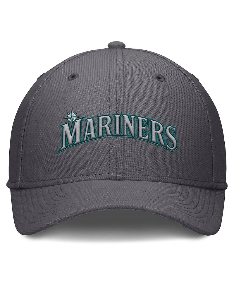 Nike Men's Gray Seattle Mariners Swoosh Performance Flex Hat