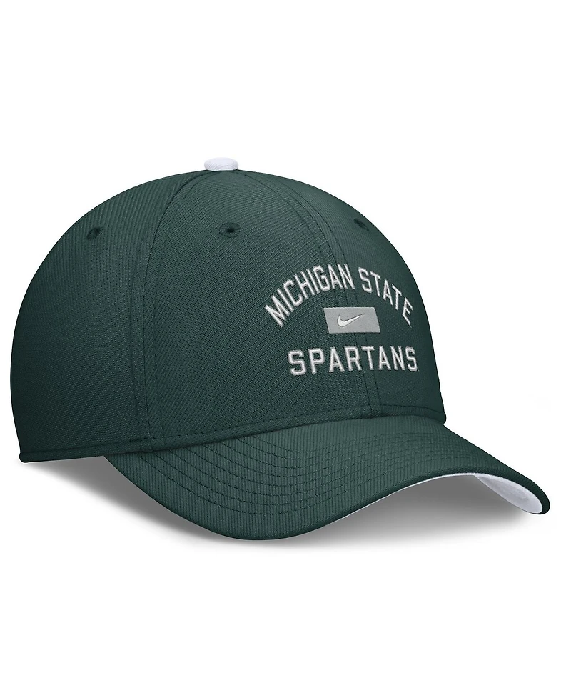 Nike Men's Green Michigan State Spartans Primetime Rise Swoosh Flex Hat