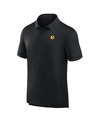 Fanatics Men's Black Pittsburgh Steelers Front Office Move Mono Polo Shirt