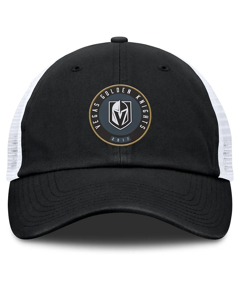 Fanatics Men's Black/White Vegas Golden Knights Averie Trucker Adjustable Hat