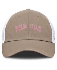 Nike Men's and Women's Khaki/White Boston Red Sox Club Trucker Adjustable Hat