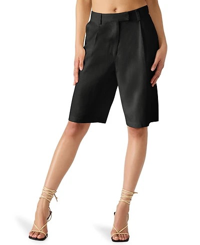 Steve Madden Women's Pleated Bermuda Shorts