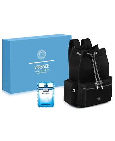 Versace Man Eau Fraiche Eau de Toilette 2-Piece Summer Set with Backpack, Limited Edition