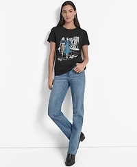 Dkny Women's Met Museum Conversational Crewneck T-Shirt