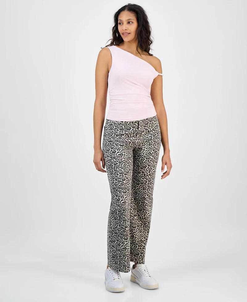 Madden Girl Juniors' Twisted-Strap Asymmetrical Top